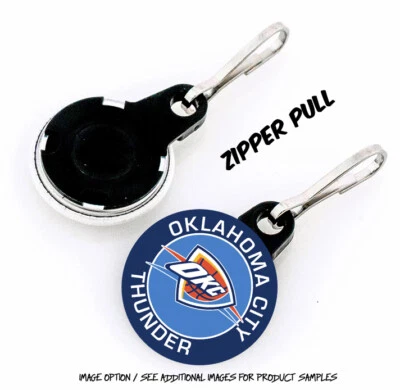 Oklahoma City Thunder - Button Zipper Pulls - Choose From 12 Designs