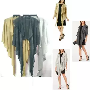 Cejon Double Draped Metallic Sparkle Evening Wrap Ch Color OS New Party Cocktail - Picture 1 of 12