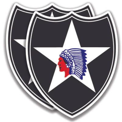 THE DECAL AND STICKER MAFIA 2nd INFANTRY DIVISION DECAL U.S. Army 2 Stickers Bogo Military