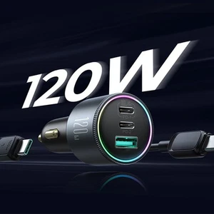 120W Car Charger 20V Ultra-fast Charging High Compatibility With Devices - Photo 1/6