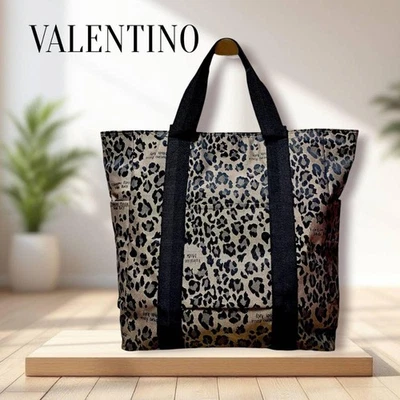 Bolso de Mano Valentino Talla A4 Almacenamiento Leopardo Unisex Excelente Estado Foto 1 de 4