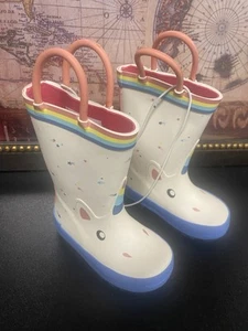 Neu mit Etikett Cat & Jack Kleinkind EINHORN wasserdichte Regenstiefel Größe 5✨ - Bild 1 von 3