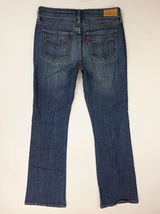 Levi's 26X32 Women Size 2/26 Slight Curve Classic Boot Cut Blue Denim Logo Jeans - Picture 1 of 11