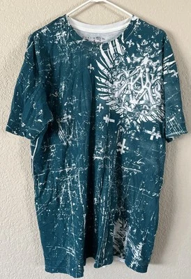 Camiseta Archaic By Affliction Verde 2XL Foto 1 de 4