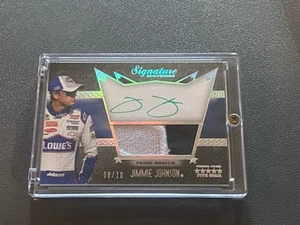 2010 Five Star Signature Souvenirs Jimmie Johnson 08/10 Green Autographed SS-JJ - Picture 1 of 3