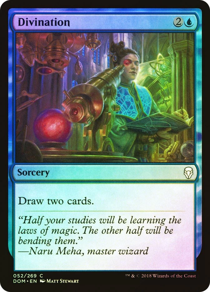 MTG FOIL Divination  - Dominaria #052 - Image 1 of 1