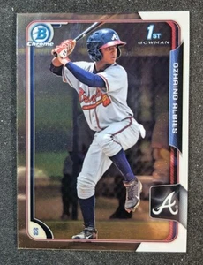 2015 1st Bowman cromo Ozhaino "Ozzie" Albies #BCP71 Atlanta Braves béisbol - Imagen 1 de 2