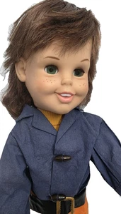 Muñeca de vinilo hippy Lil Winking Herby Sleep Eyes Remco 1968 Jtd de colección no funciona - Imagen 1 de 10