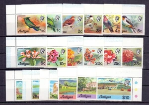 ANTIGUA 1976 DEF. JUEGO EN MARGINALES DE ESQUINA (18) SG469A-86A MNH - Imagen 1 de 1