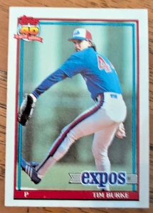 Tarjeta de béisbol 1991 Topps #715 Tim Burke Montreal Expos como nueva - Imagen 1 de 2