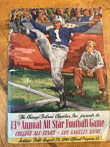 1946 Chicago Tribune Charities 13th Annual All Star Football Program 23.09.1946 - Bild 1 von 1