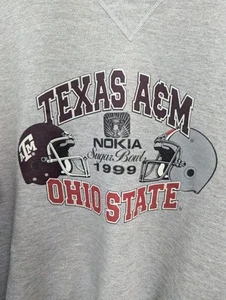 Vintage '99 Y2K Texas A&M Ohio State Sugar Bowl Crewneck Sweatshirt Herren M   - Bild 1 von 15