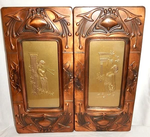 Paar traumschöne Bilderrahmen original Jugendstil Kupferblech / Präge - Bilder - Bild 1 von 11