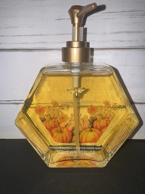 ASQUITH & SOMERSET 🍯 HONEY Pumpkin INFUSED HAND SOAP IN GLASS 16.90Oz Rare New - Image 1 of 4