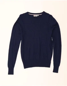 FILA Mens Crew Neck Jumper Sweater Small Navy Blue Merino Wool BW07 - Picture 1 of 3