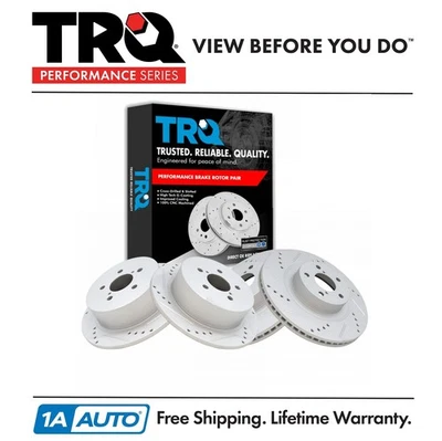 Rotores de freno delanteros y traseros TRQ para Subaru Legacy 2005-2009 Outback 2006-2009 Foto 1 de 4