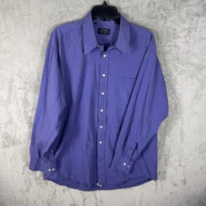 Chaps Ralph Lauren Hemd Herren 17,5 32/33 Lila Knopfleiste Langarm Baumwolle - Bild 1 von 15