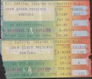 1978 1979 SANTANA Capitol Theatre NJ CONCERT TICKET STUB Lot 2nd Row - Bild 1 von 4