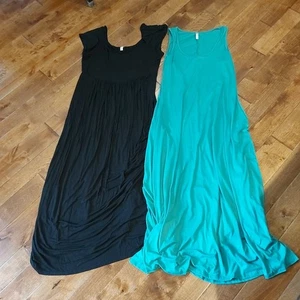 24seven Apparel abiti donna scollo a scoop taglie forti 2X lotto di 2 elasticizzati - Foto 1 di 8