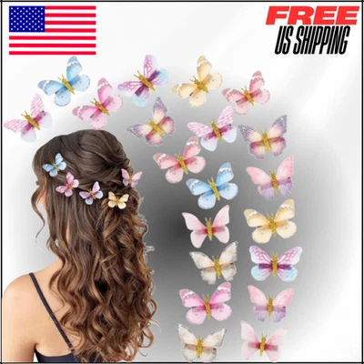 Glitter Hair Clips, Moving Fairy Accessories, Girls Colorful Hair Clips 90s 20Pc - Image 1 of 4