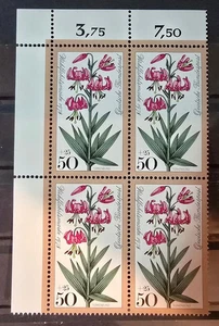 BRD / MI.NR. 984 / POSTFRISCH / 4ER BLOCK MIT ECKRAND MIT PREISANGABE - Bild 1 von 1