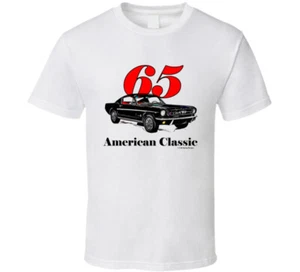 65 Fastback American Classic Musclecarmustang Gift Ponycar T Shirt - Picture 1 of 3