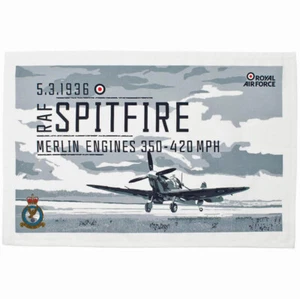RAF Geschirrtuch Spitfire Flugzeug Küchentuch Royal Air Forces Association - Bild 1 von 2