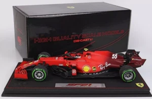 1:18 Ferrari F1 SF21 Carlos Sainz Green Inters Tyres GP Emilia Romagna Scale BBR - Picture 1 of 1