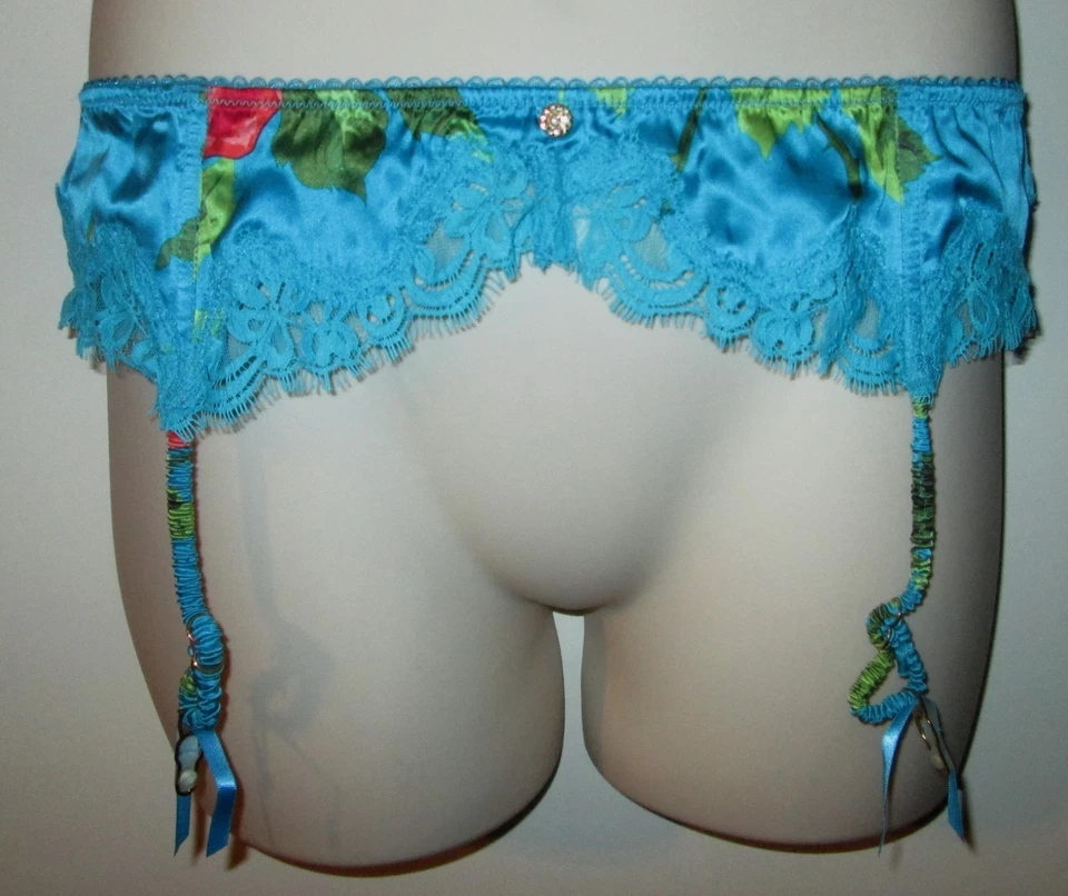 Badgley Mischka CINTURÓN GARTER M/L Encaje de Seda SEXY NUEVO NUEVO CON ETIQUETAS Foto 1 de 1