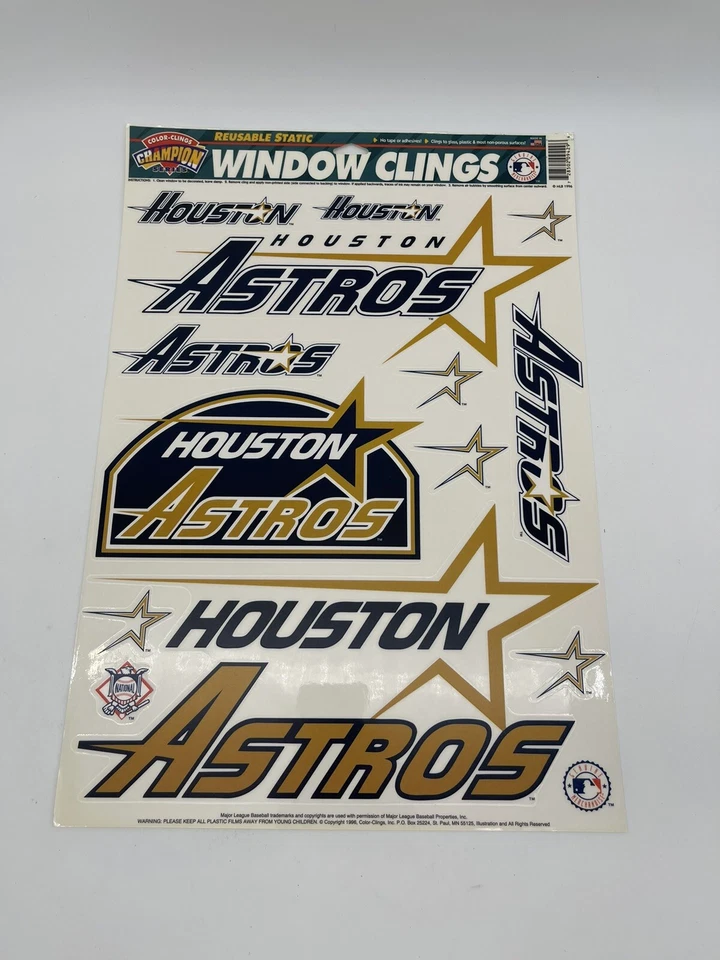 Static Window Clings Decorations/Decal/Not Sticker Houston Astros Baseball MLB - Image 1 of 1