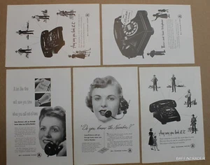 5 x Bell Telephone Magazine Print Ads 1952 7 x 10 - Picture 1 of 1