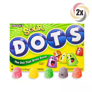 2x Packs Tootsie Dots Sour Assorted Flavored Gumdrops Theater Box Candy 6oz - Picture 1 of 2