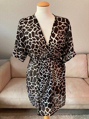 Anita Delightful Damas Blusa Chaleco/Niglegee L 44/46 Marrón Beige Patrón Leo Foto 1 de 4