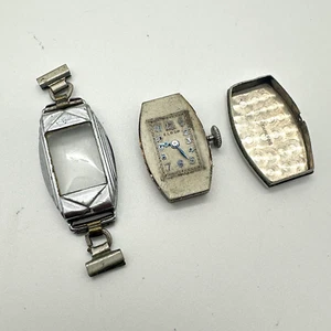 Elbon 7J Swiss Ladies Tank Art Deco MCM Wrist Watch NOT RUNNING NO BAND - Picture 1 of 11