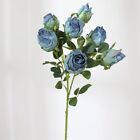 Real Touch 7 Heads Artificial Rose Flowers Retro Faux Flowers  Anniversary