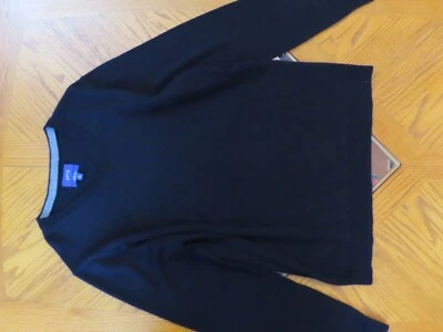 Apt.9 Wool Blend Black Merino Blend Long Sleeve V Neck Sweater SZ M Slim Fit - Image 1 of 4