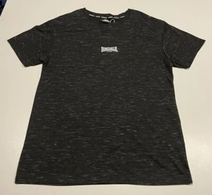 Ladies size 10 LONSDALE Black marle Devon top tee t-shirt fitness NEW 9307 - Picture 1 of 2