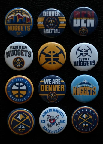 Denver Nuggets  - 1 1/2" Inch Magnet Set (Set of 12) Cover