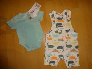 Baby Strampler Overall Einteiler Sommer + Body *Gr.56 *NEU+Etikett* - Bild 1 von 2