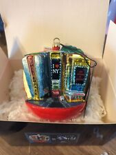 2001 Joy To The World Collectibles Times Square NYC Blown Glass Ornament W/Box