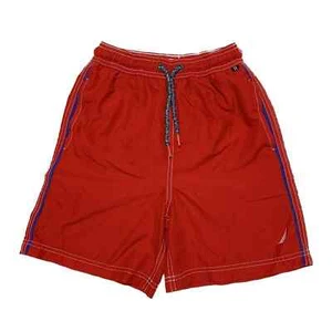 Boys Nautica Red Mesh Lined Swim Trunks Board Shorts Size M (10/12) - Picture 1 of 3