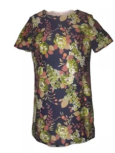 Abito vintage cucito a mano manica corta floreale mod cambio taglia M/L - Foto 1 di 3