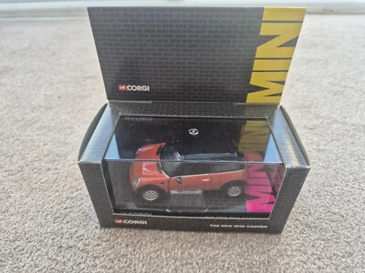 1/36 CORGI CLASSICS THE NEW MINI COOPER FLAMENCO ORANGE DIECAST CAR CC86505 - Image 1 of 4