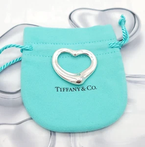 Tiffany & Co. 925 Sterling Silver Elsa Peretti Open Hear - Picture 1 of 11