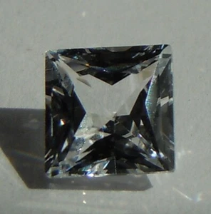 White Sapphire Princess Cut 6x6 mm 1.2 ct VVS D Brilliant Solitaire Real Stone - Picture 1 of 1