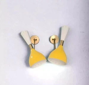 Stilnovo Style Vanity Wall Scone Modern Lamp, Pair of Modern Italian Wall Lights - Imagen 1 de 6