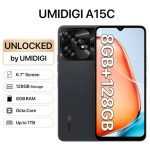 UMIDIGI A15C 16GB RAM 128GB 6.7'' Dual SIM 48MP NFC Smartphone Garanzia Global - Zdjęcie 1 z 13