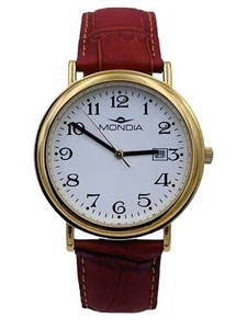 Reloj Mondia Italy 39mm Chapado M6402W/130 Piel Gran Descuento Nuevo - Imagen 1 de 7