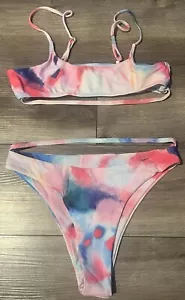 Zweiteiler Mädchen Tyedye Gr. S süßer Bikini Badeanzug Badeanzug Neu ohne Etikett - Bild 1 von 5