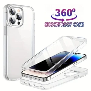 Funda Protectora Transparente 360 Grados iPhone para iPhone 16 Pro Max,15,14,13,12 - Imagen 1 de 5